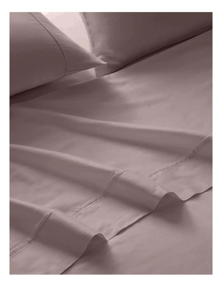 1500TC Cotton Rich 4 Piece Sheet Set in Stone Double