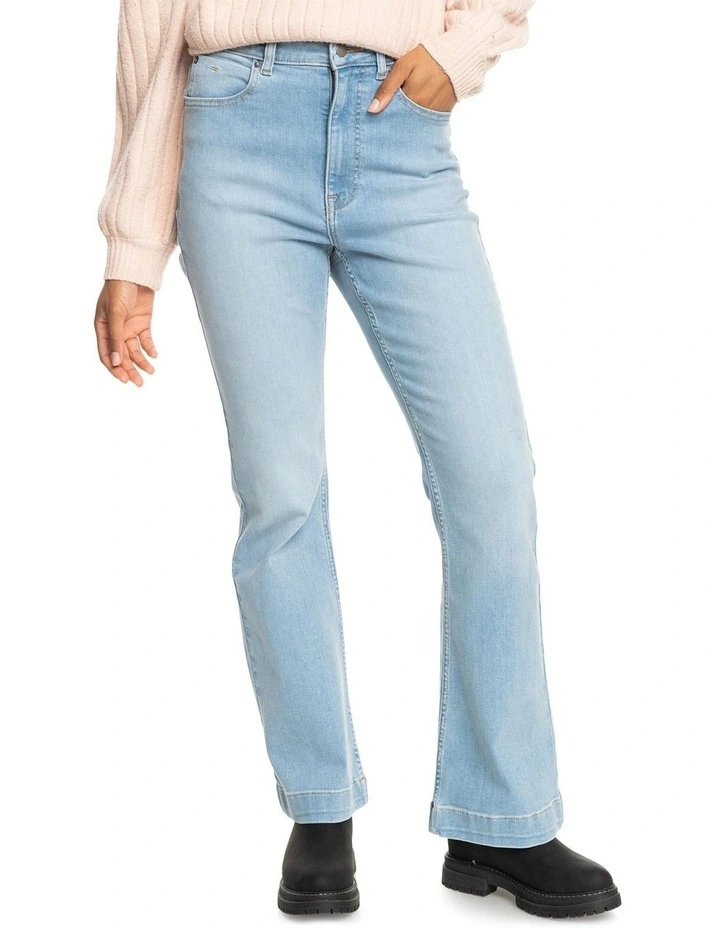 Final Wave High Flared Jeans in Light Blue
