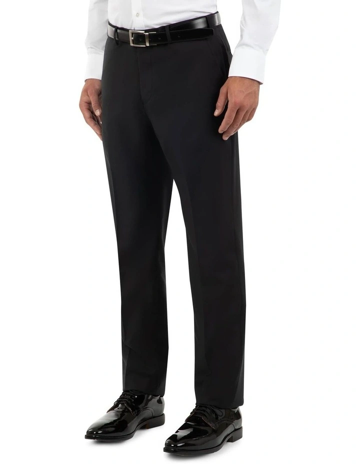 Tailored Fit Fabio Black Wool Trouser FCK410