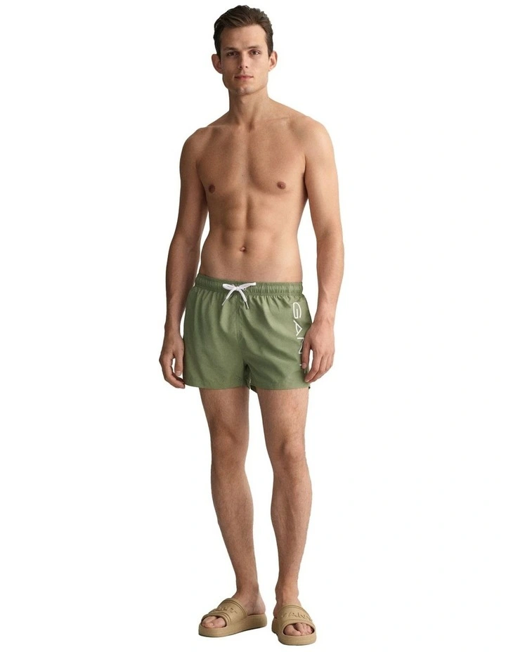 Lightweight Logo Swim Short in Kalamata Green