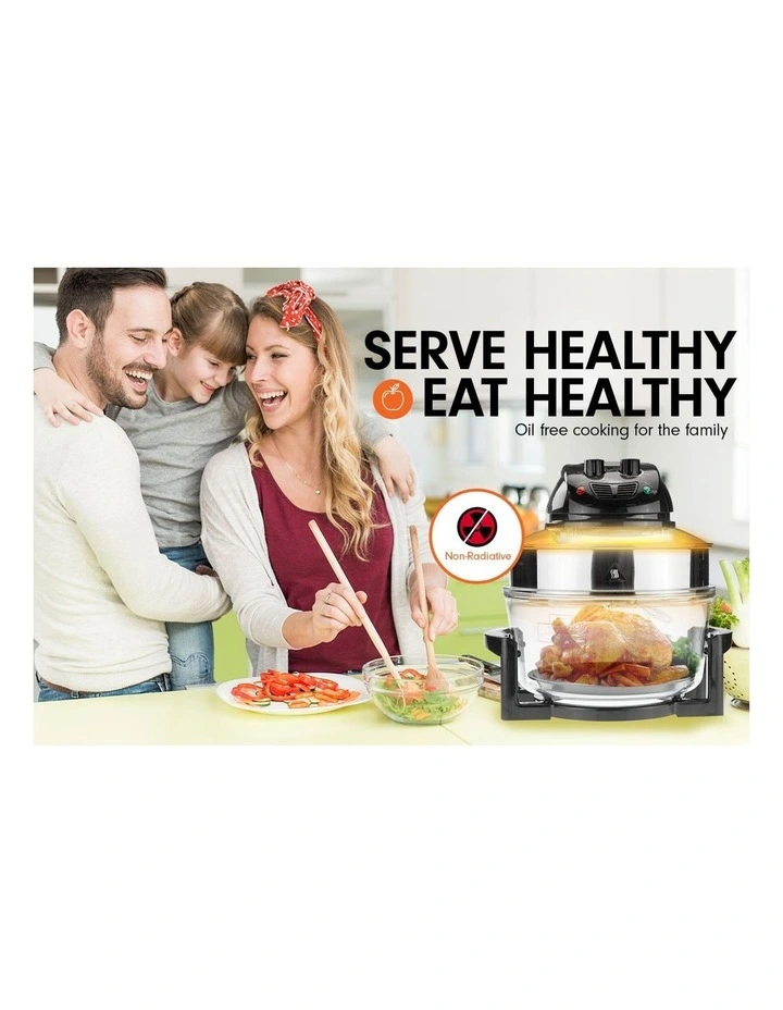 17L Family Turbo Convection Oven Broiler Cooker A18 Black