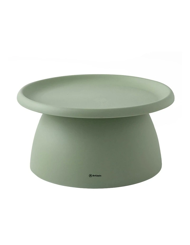 Round Plastic Coffee Table 71cm in Green
