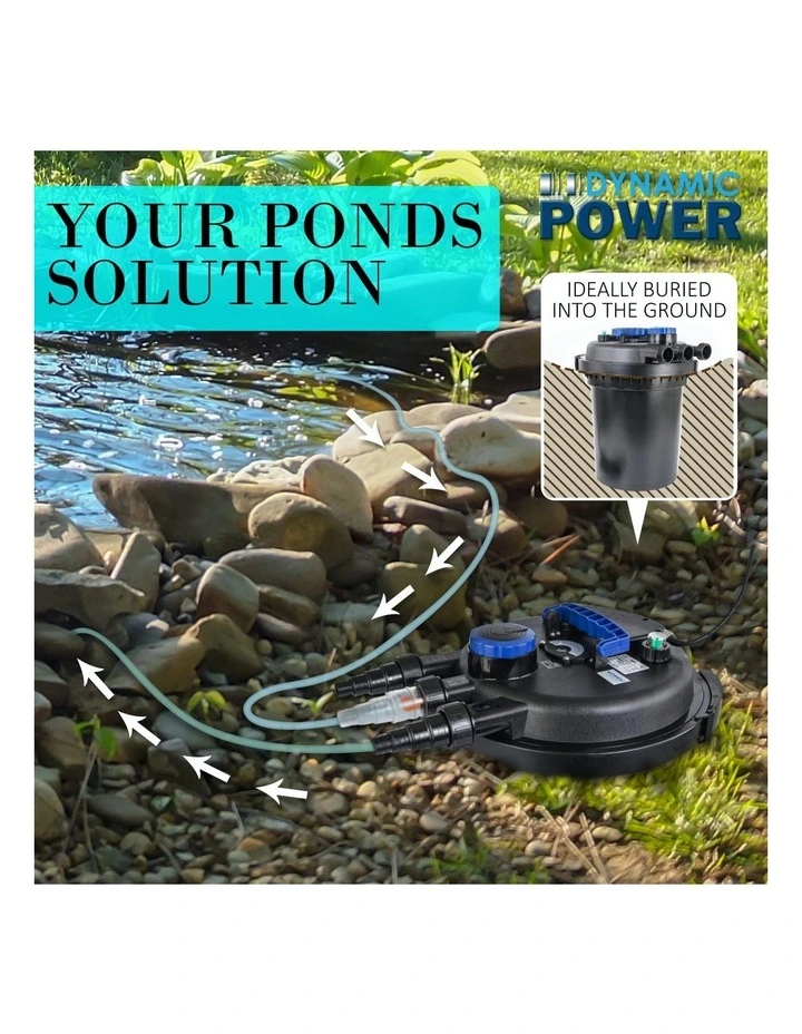 Aquarium Garden UV Light Pond Filter Set 10000L/H