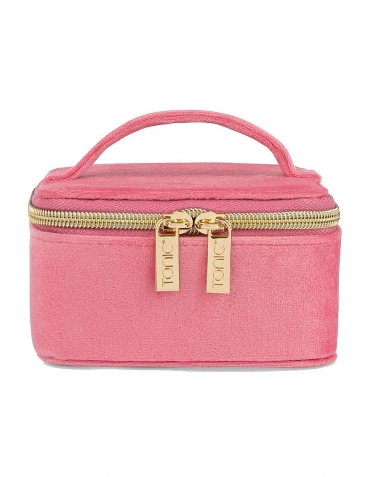 Luxe Velvet Jewellery Cube in Coral