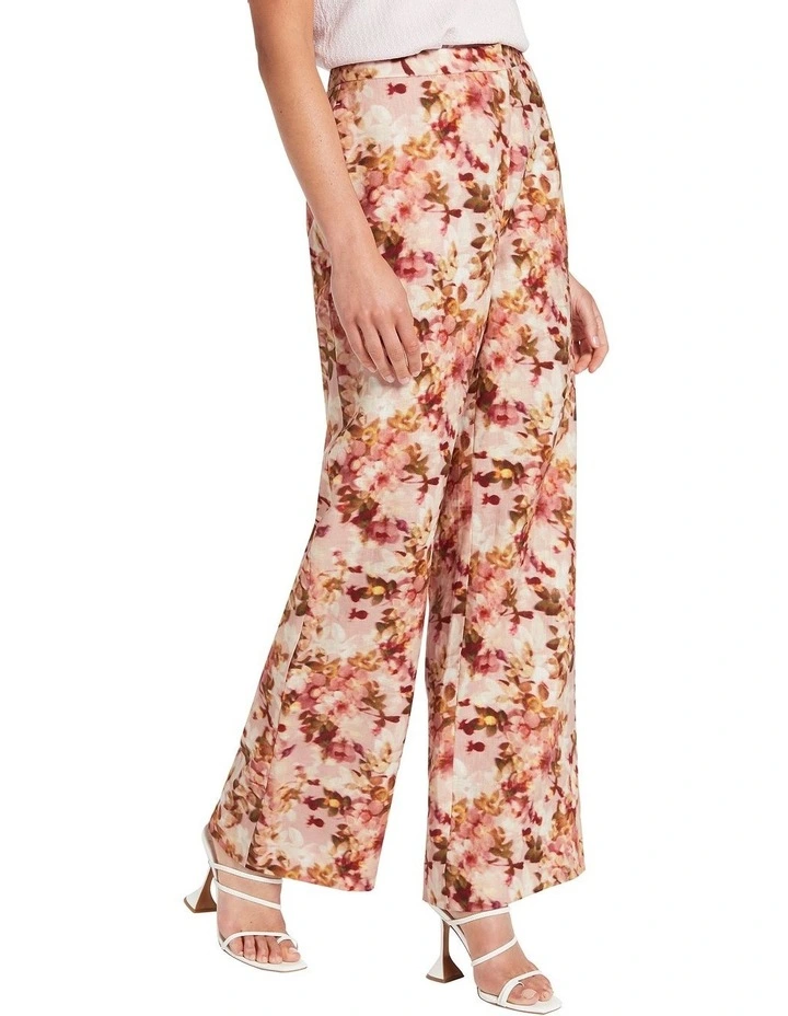 Kodi Wide Leg Linen Pant In Multi