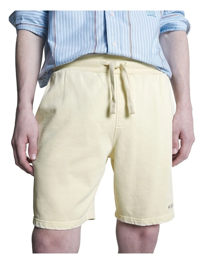 Natural Dye Logo Sweat Shorts in Buttermilk