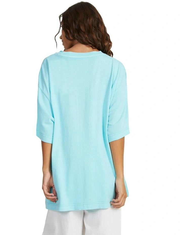 Supernova Oversized Boyfriend T-shirt in Aruba Blue