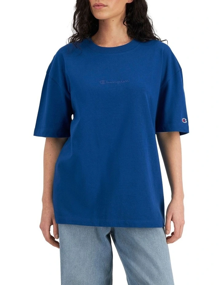 Heritage New Script Tee in Universe