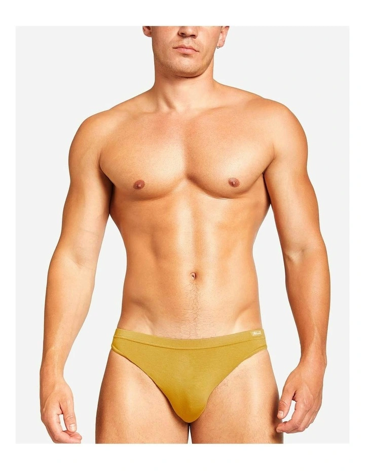 Body Bamboo Bikini Brief in Gold