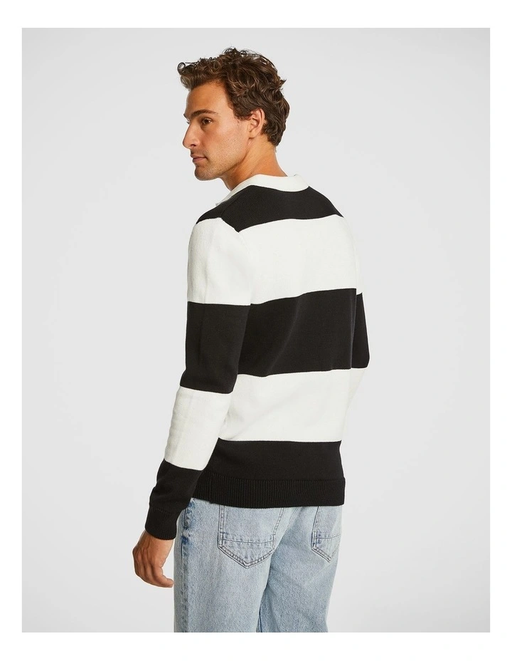 Amhurst Rugby Knit in Black