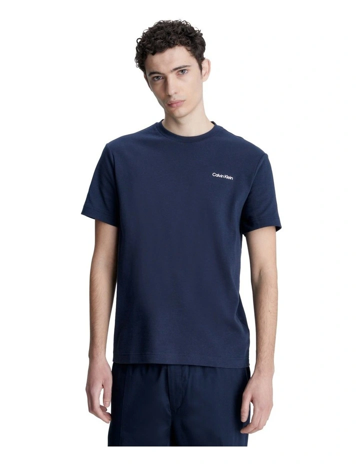 Mircro Logo Interlock T-shirt in Navy