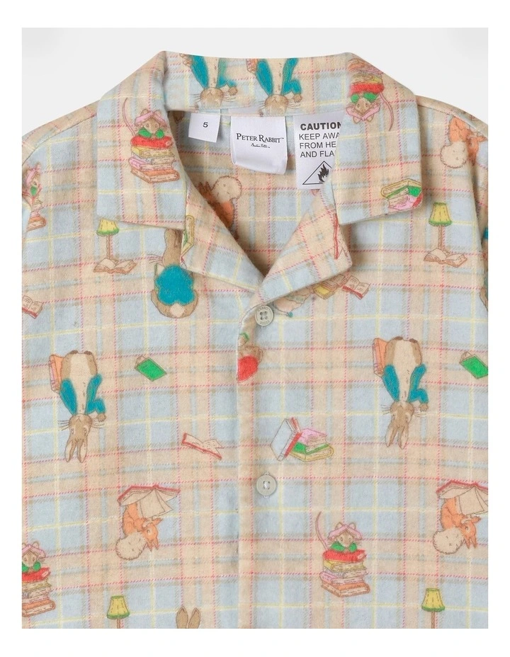 Peter Rabbit Flannelette Pyjama Set in Light Blue