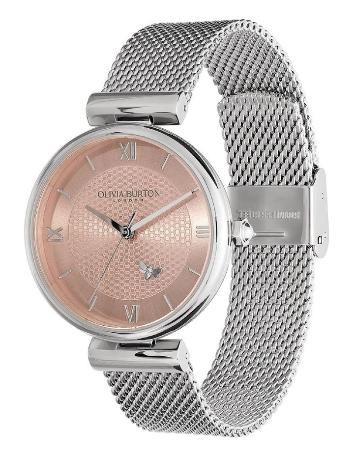 Minima Bee Stainless Steel Watch in Blush