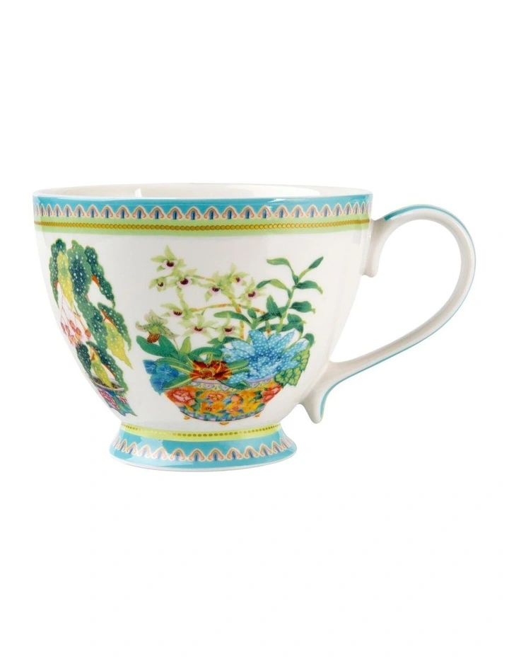 Gift Boxed Gabby Malpas Jardin Orchid Footed Cup 400ml in White