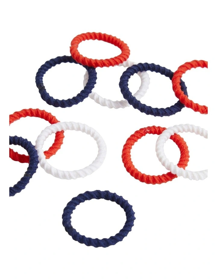 Mini Hair Elastics Tub in School Colours