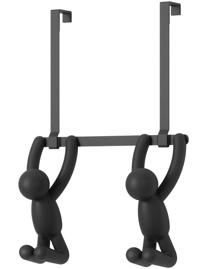 Buddy Over The Door Hook Double Hook 22 x 11 x 30cm in Black