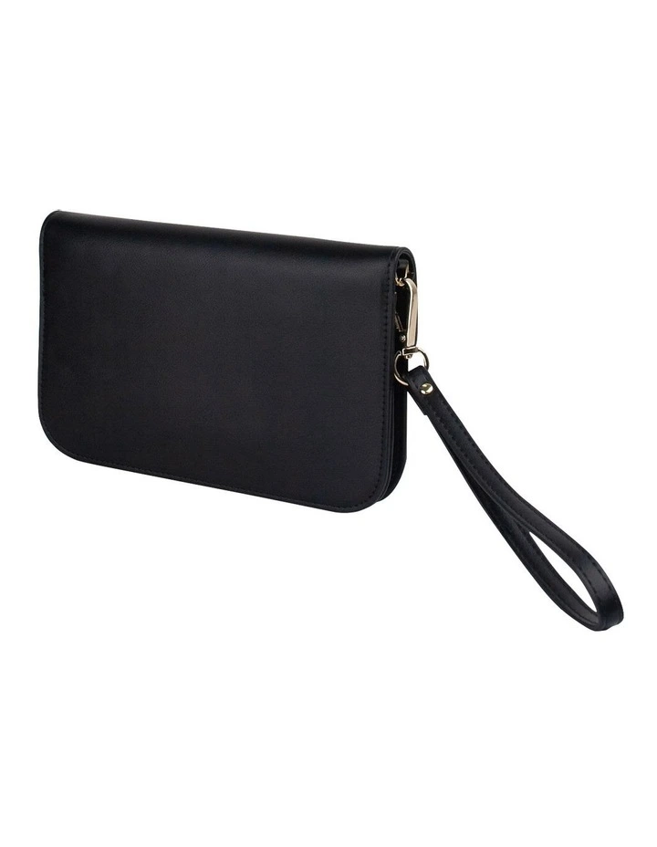 Donnette On Chain Clutch in Black