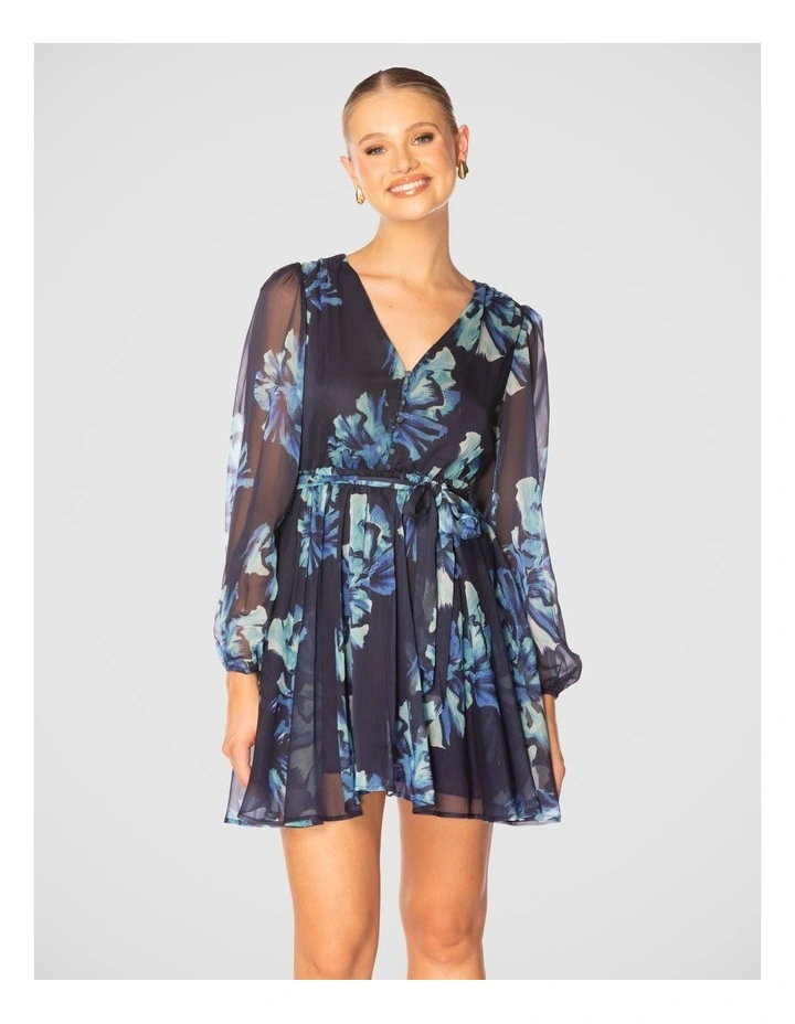 Shae Long Sleeve Mini Dress in Multi