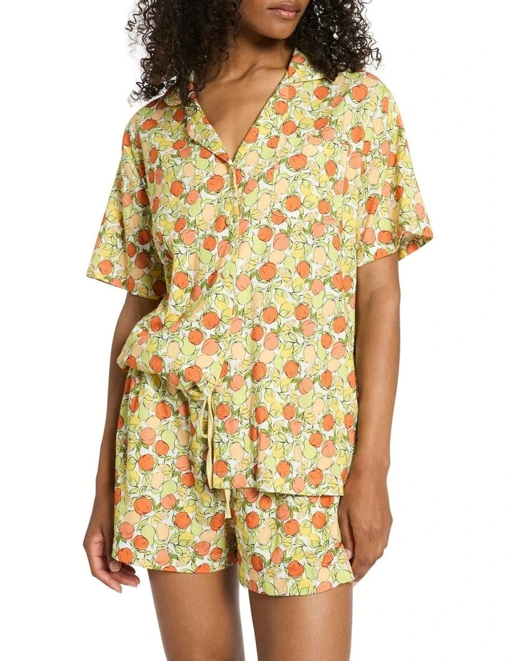Baby It's Fruity Pyjama Shirt Set in Lemon Multi