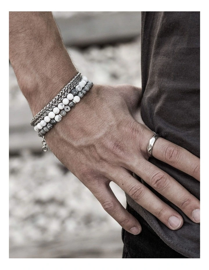 Genesis White/Grey Small/Medium Bracelet Set