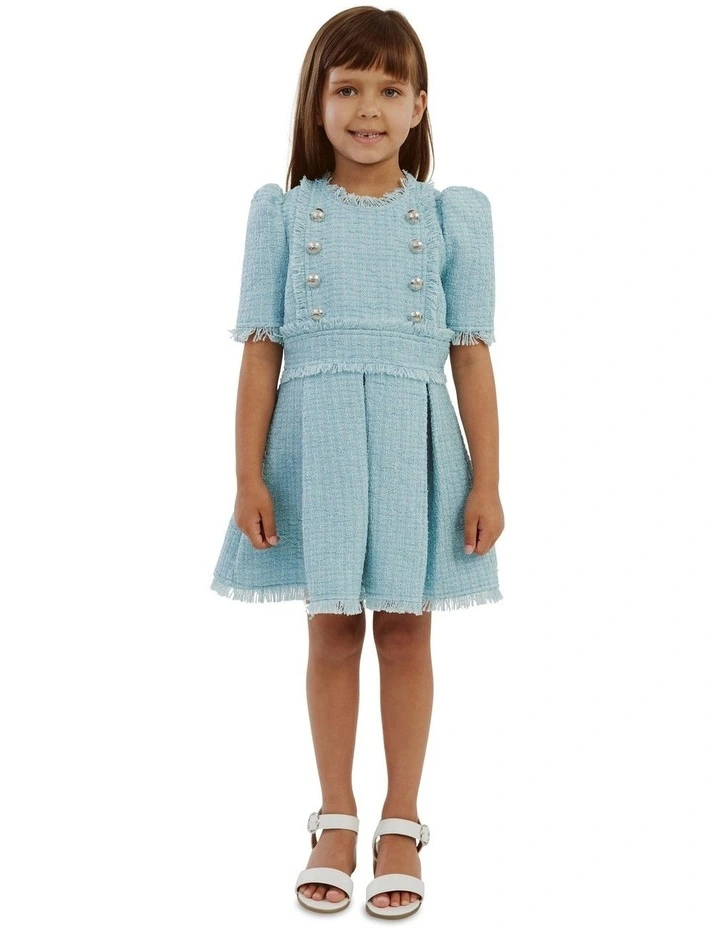 Brielle Boucle Dress in Blue