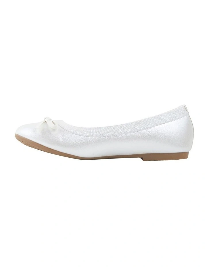 Cherry Ballet Shoes in White