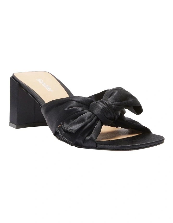 Aria Sandals in Black Satin
