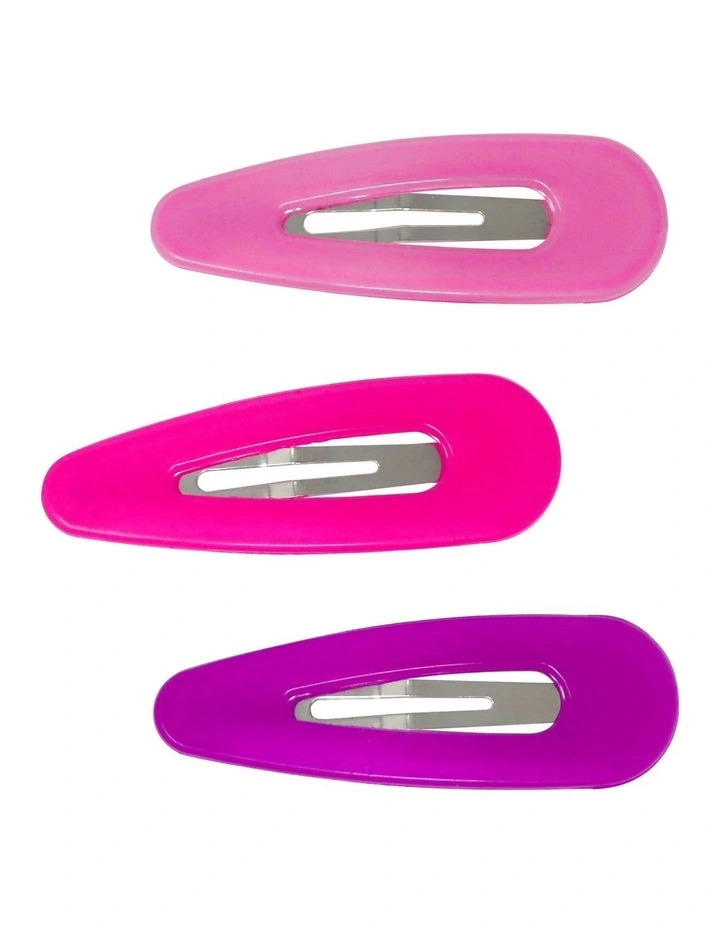 Acrylic Snap Hair Clips in Multi