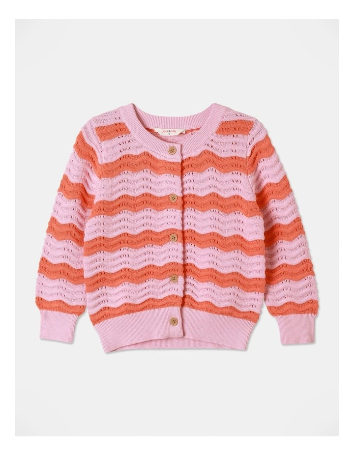 Coral Cardigan in Light Pink
