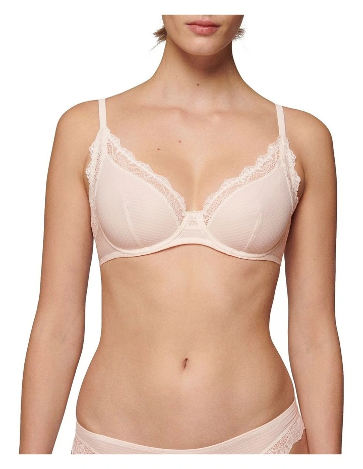 Candide Plunging Underwired Bra in Pink