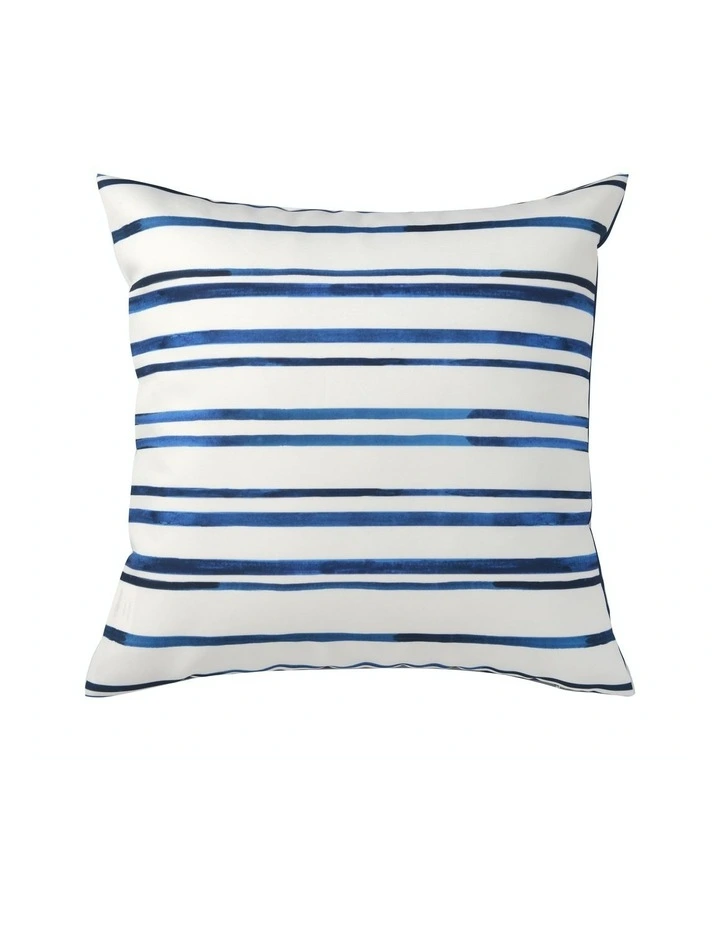 Stripe Printed Outdoor Cushion 50 x 50cm in Blue