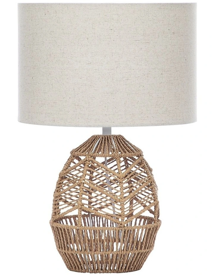 Cayman Paper Rope Weave Table Lamp 45cm in Natural