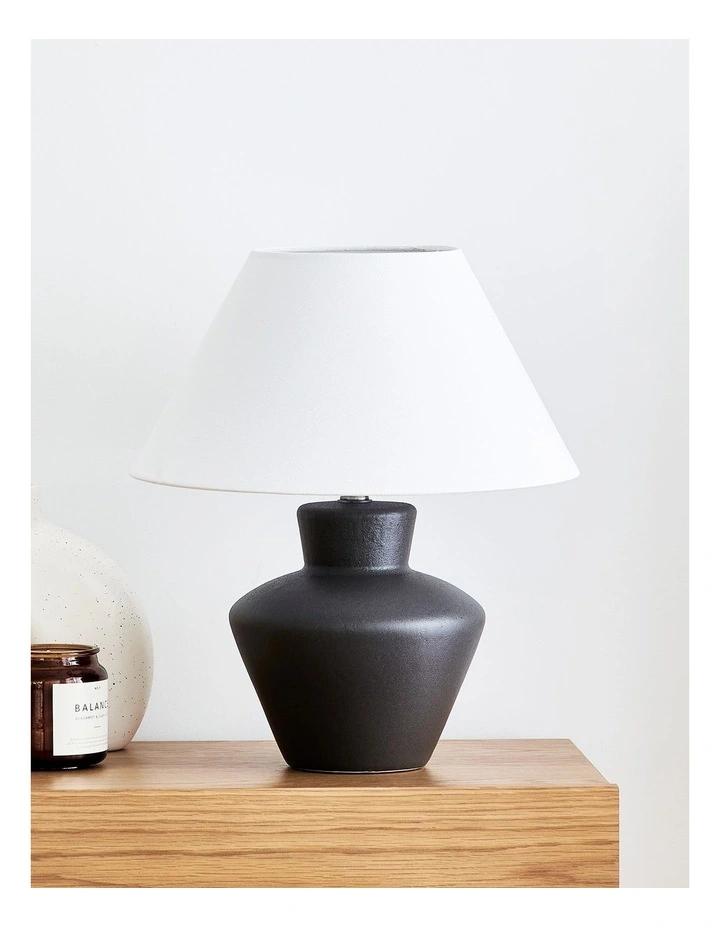 Felix 45cm Sculpture Table Lamp in Black
