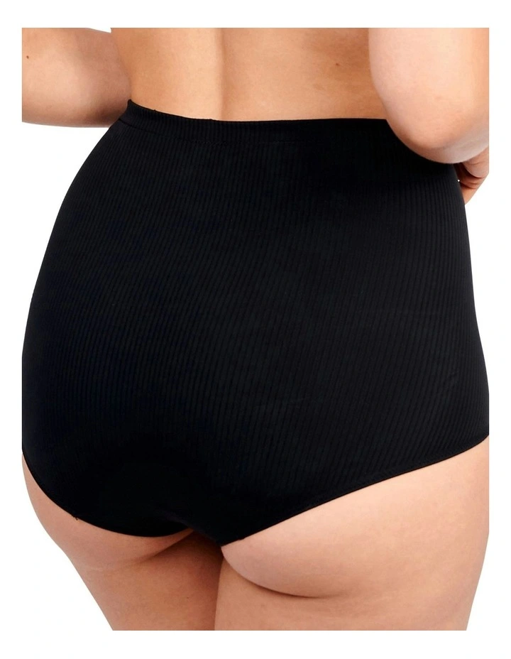 Ariane Lace & Microfiber High Waist Brief in Black