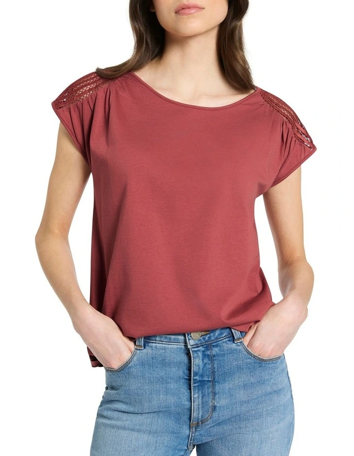 San Martin Cotton Tee in Canyon