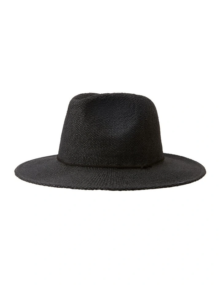 Crushy Straw Hat in Tarmac