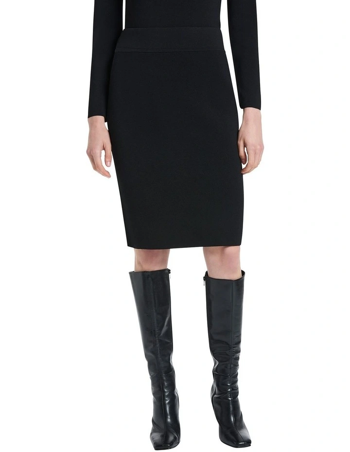 Amber Milano Pencil Skirt in Black