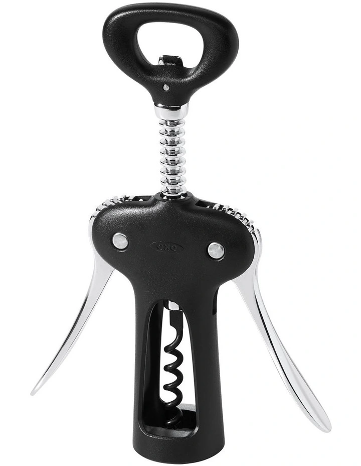 Good Grips Winged Corkscrew With Bottle Opener in Black