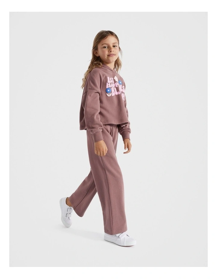 Wide Leg Trackpant in Cocoa