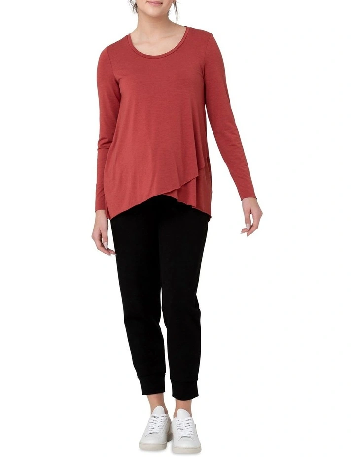 Raw Edge Nursing Top in Spice