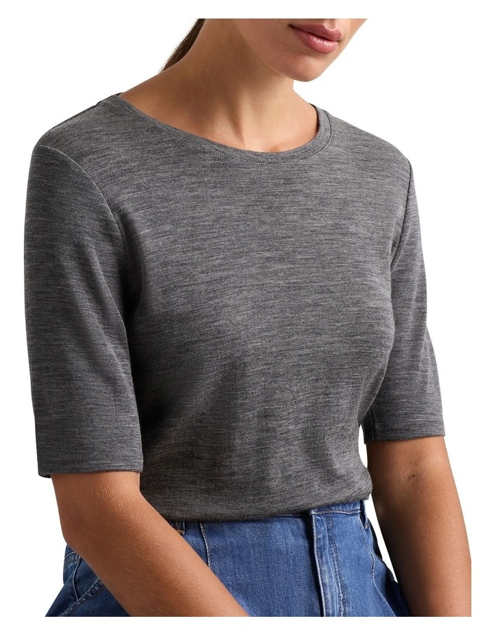 Marslie Babywool Tee in Charcoal