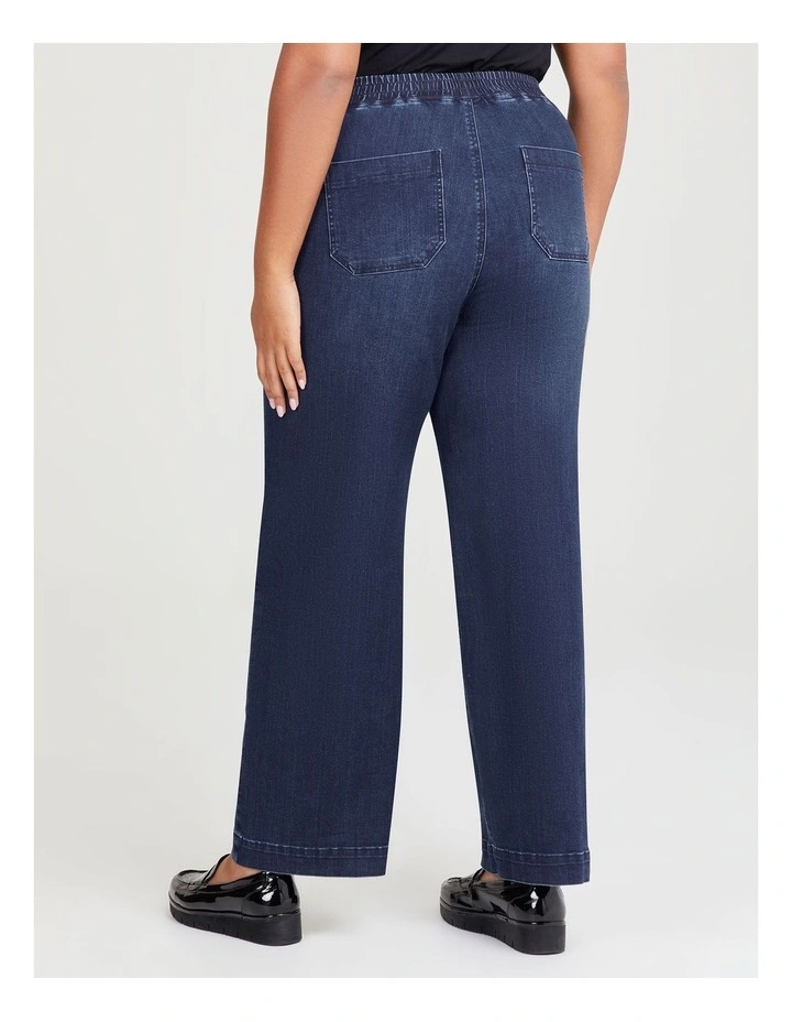 Organic Cotton Wide Leg Jeans in Indigo