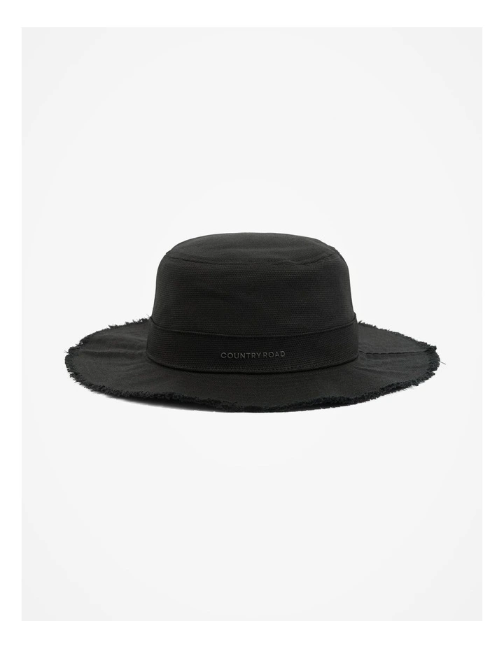 Canvas Bucket Hat in Black