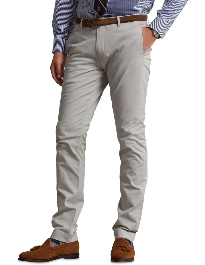Stretch Slim Fit Chino Pant in Grey
