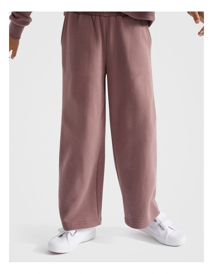 Wide Leg Trackpant in Cocoa