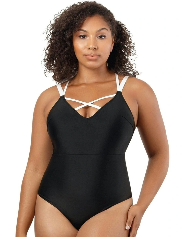 Lauren Wirefree Low Back One Piece Swimsuit in Multicolor