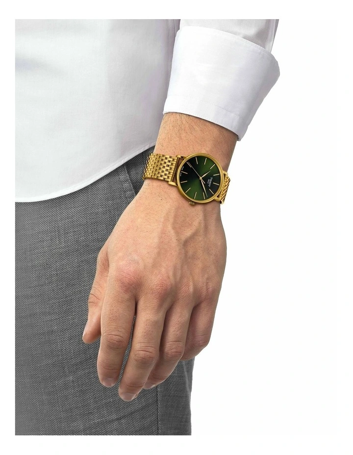 Everytime 40mm T1434103309100 Watch in Gold PVD/Green