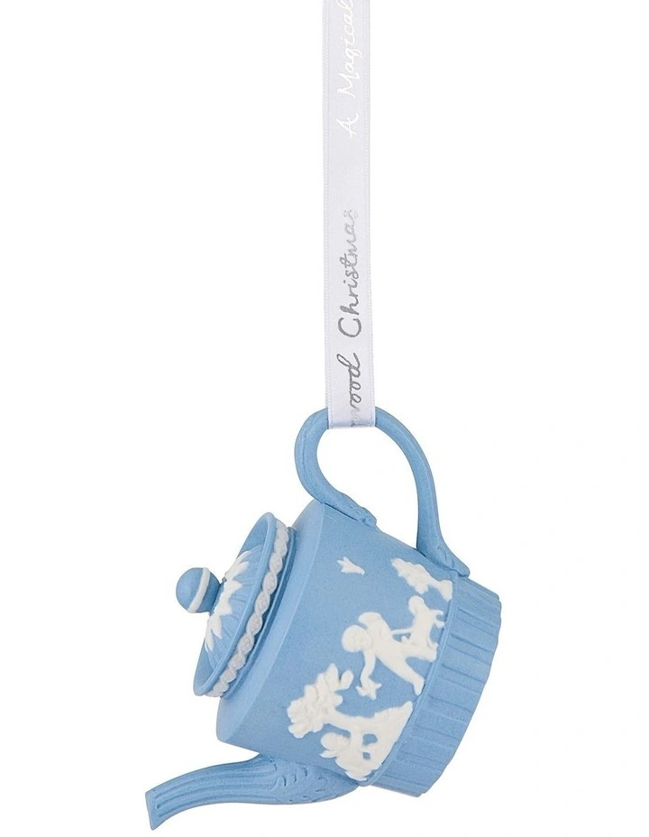 Christmas Iconic Teapot Ornament in Blue