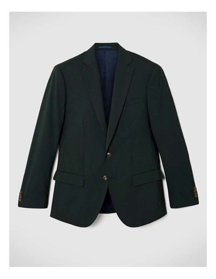 Slim Stretch Wool Premium Tailored Jacket in Dark Khaki