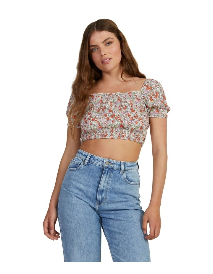 Superbloom Top in Tiger Lily Autumn Ditsy